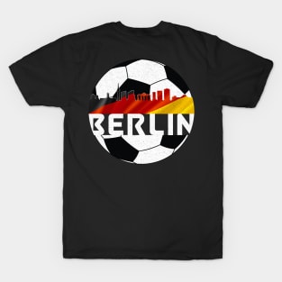 Berlin Germany Euro 2024 football—White text T-Shirt